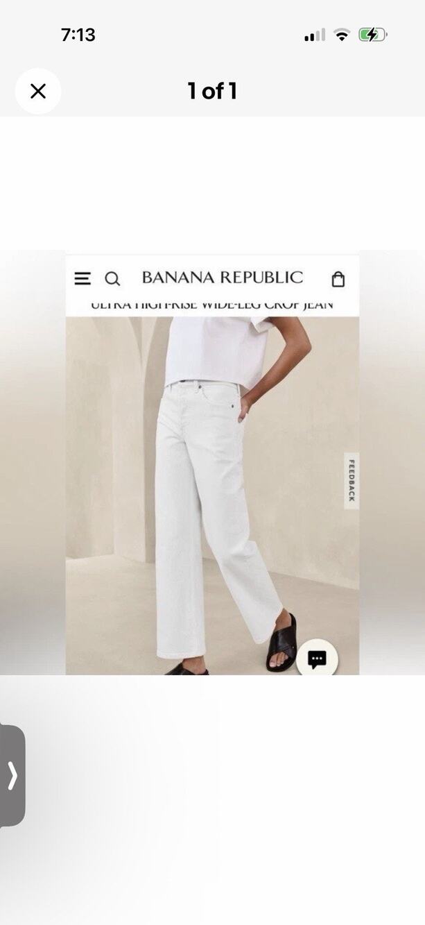 Banana Republic white high rise boot cut jeans Womens 31 long 29” Inseam